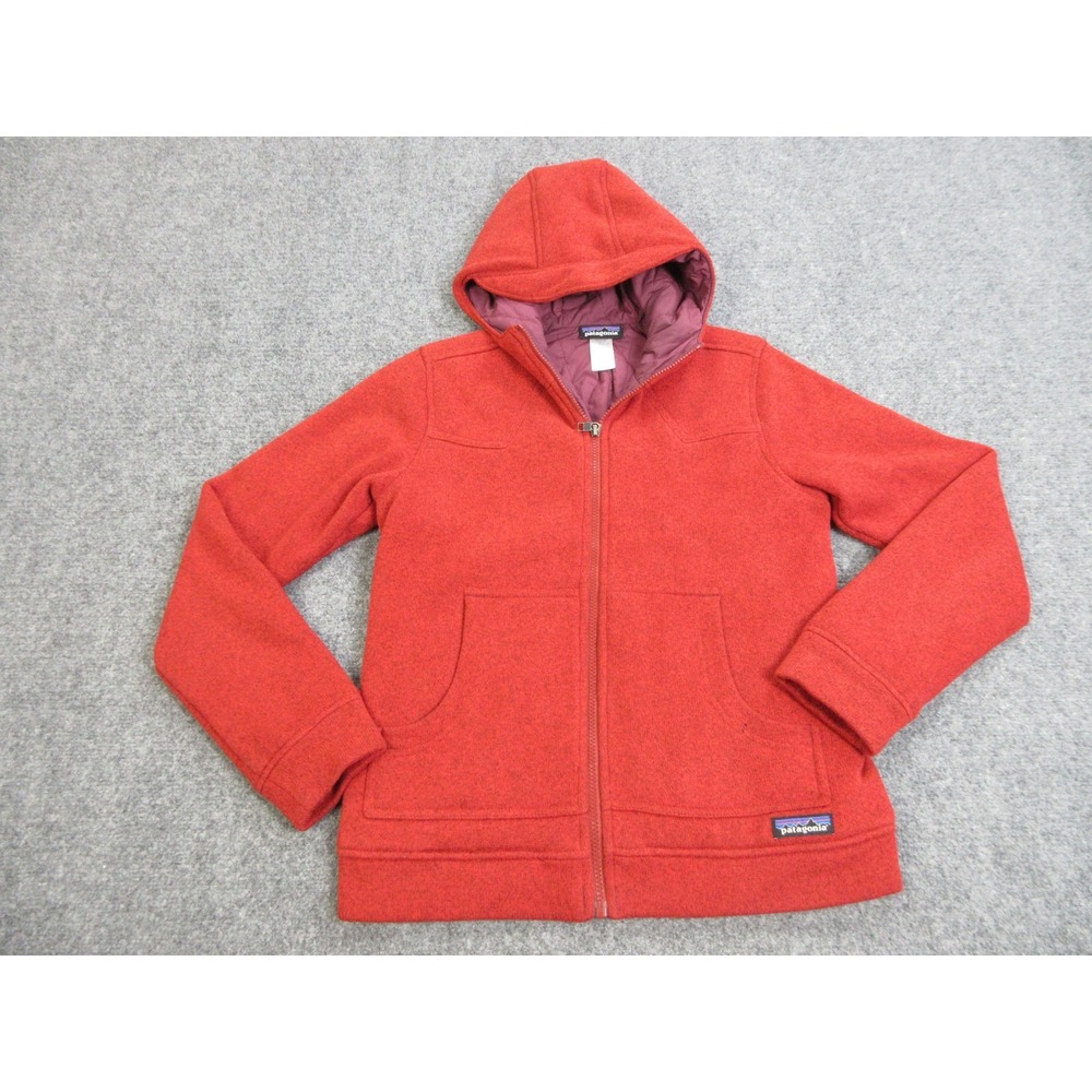 Patagonia Better Sweater Hoodie Jacket Womens Small Red Knit Full Zip Insulated